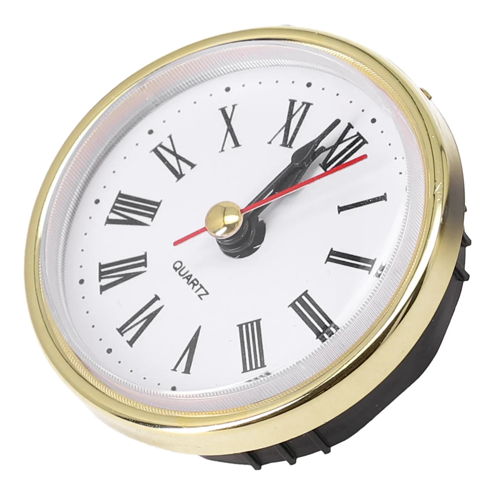 Clock Inserts Inserts Movement Quartz Clock Insert Roman Numbers 1pc Gold Color Plastic Replacement Home Decor