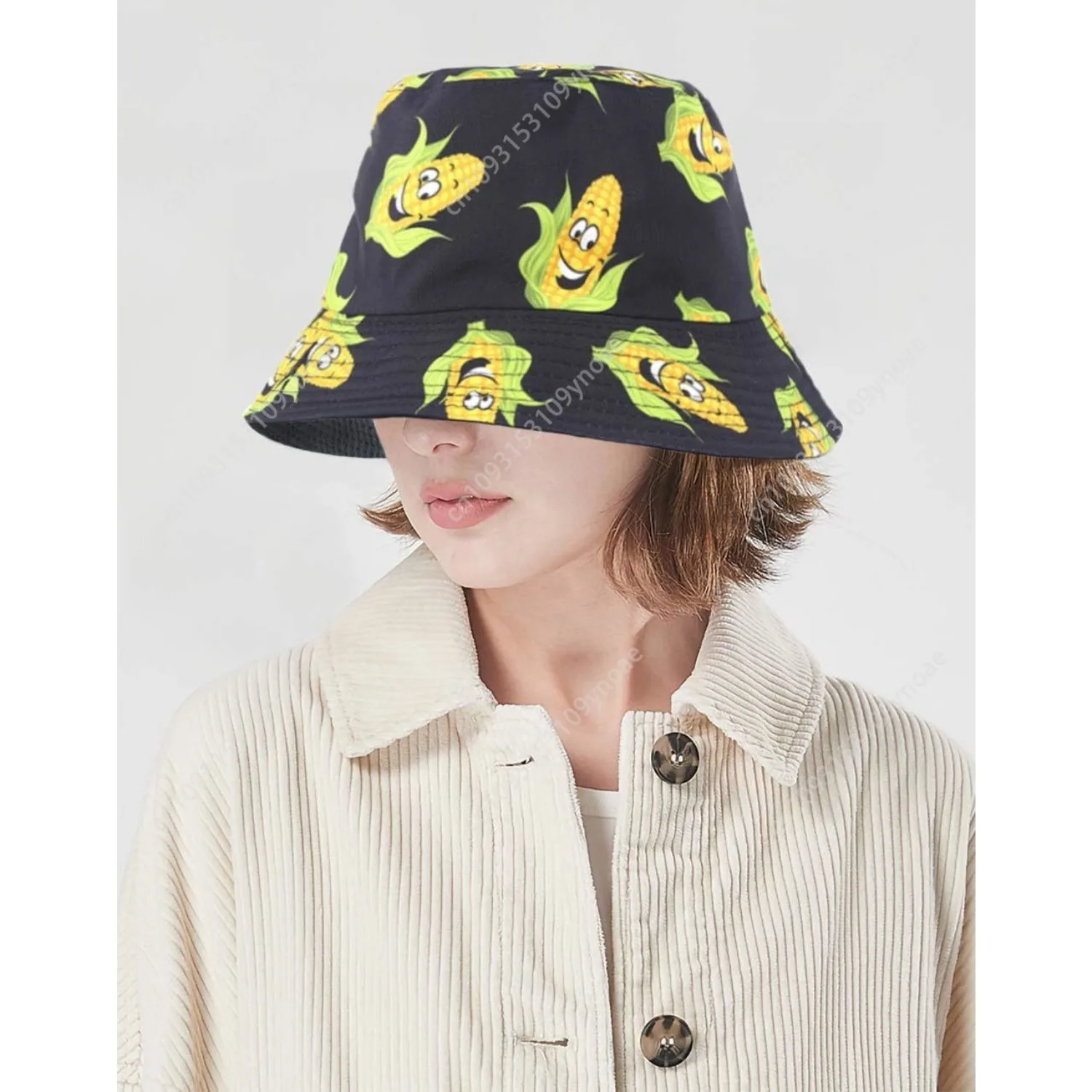 Daisy Flower Cute Bucket Hat Beach Fisherman Hats Women Men Outdoor Cap Reversible Double Side Wear Fashion Unisex Adjustable