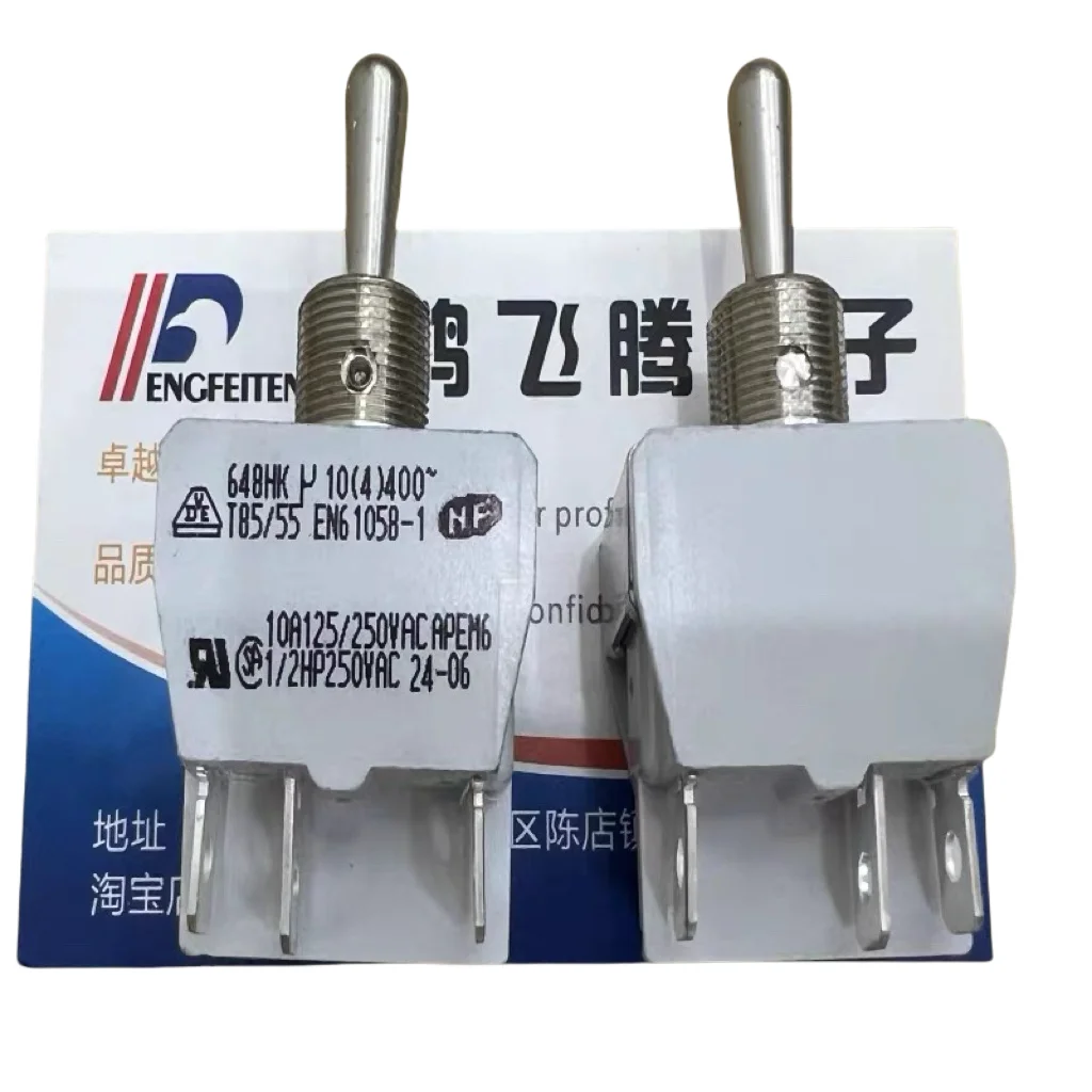 

1pcs/lots APEM 648HK High Current 10A Button Switch 6-pin, 3-position, Self-Locking with Reset 12mm Rocker
