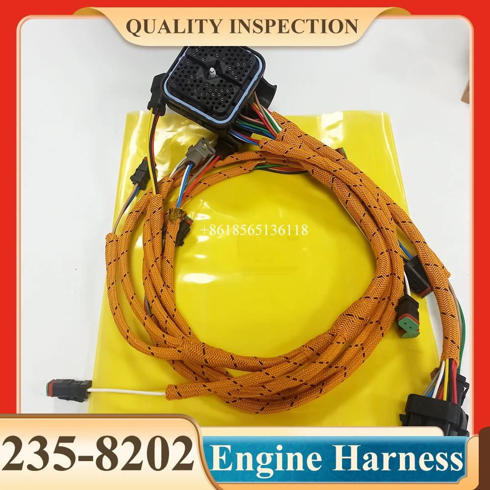 E336D E330D C9 Engine Wiring Harness 235-8202 2358202 For Excavator C9 Cable Harness