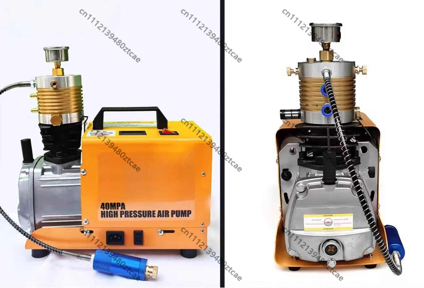 30Mpa 40Mpa High Pressure Air Pump Water Cooling Single Cylinder Electric Compressor Inflator for Diving