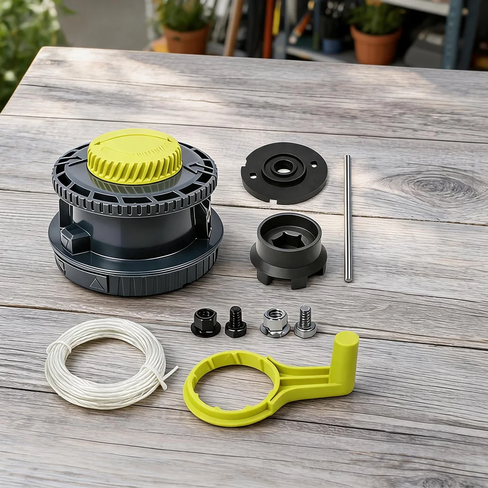 Upgrade Lawn Maintenance Tool Trimmer Head for Reel Easy Trimmer Head Robust Construction Material Precision Edge Trimming