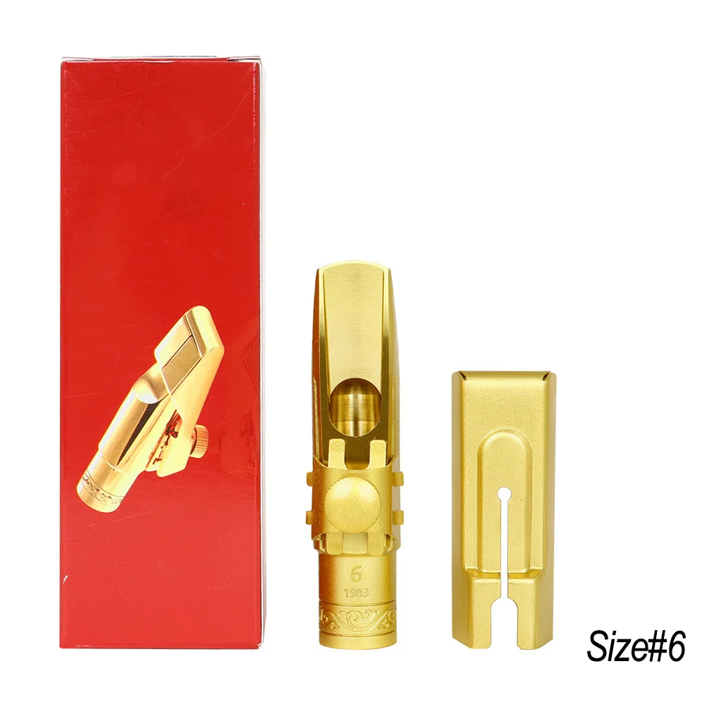 Saxophone Brass Mouthpiece For Alto Sax Size 5 6 7 8 9 Mouthpiece Cab Mouthpiece With Cap For E-flat Alto Saxophone