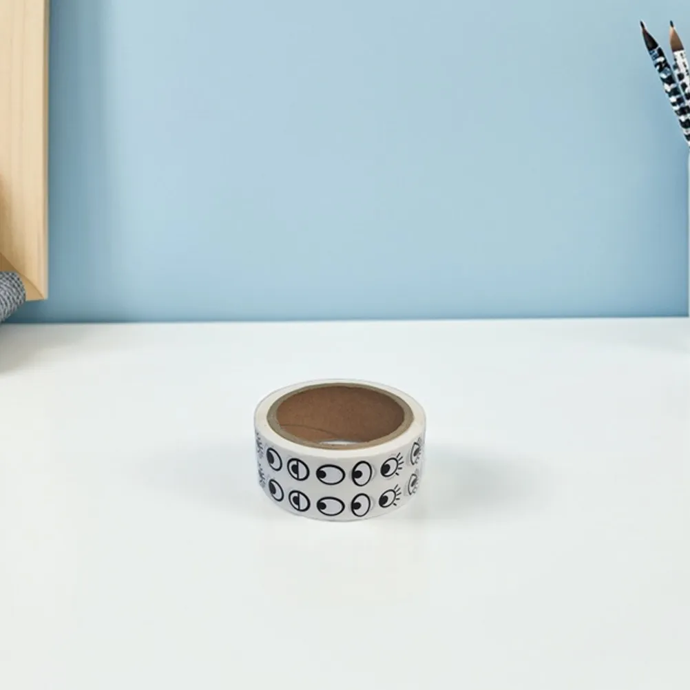 

Black and White Eye Stickers Labels Roll Self-Adhesive for DIY Scrapbooking Handmade Crafts Party Decorations Versatile