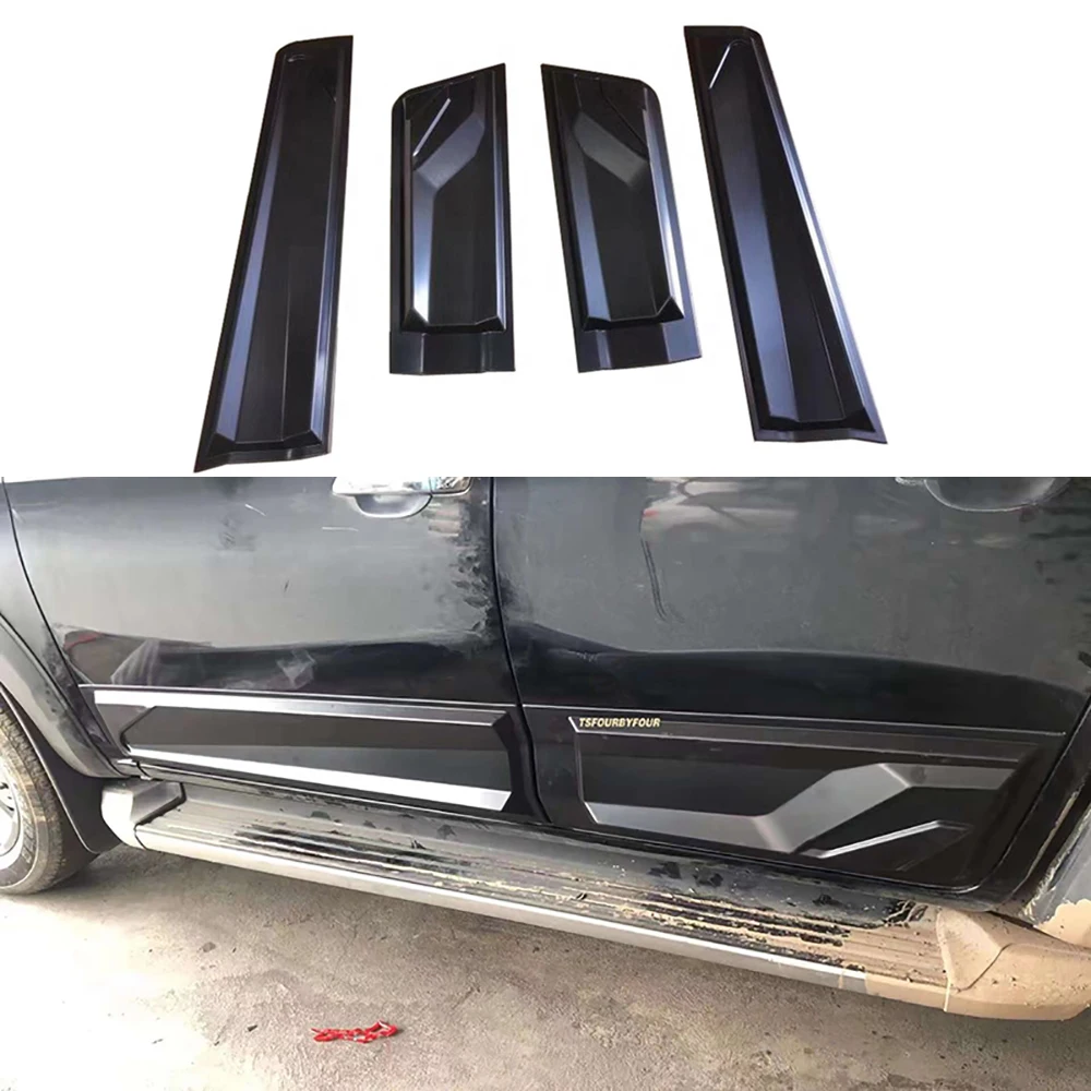 4pcs/set Car Exterior Body Cladding Kits Fit For Isuzu Damx 2021 2022 ABS Matte Black Pickup Styiling Accessories