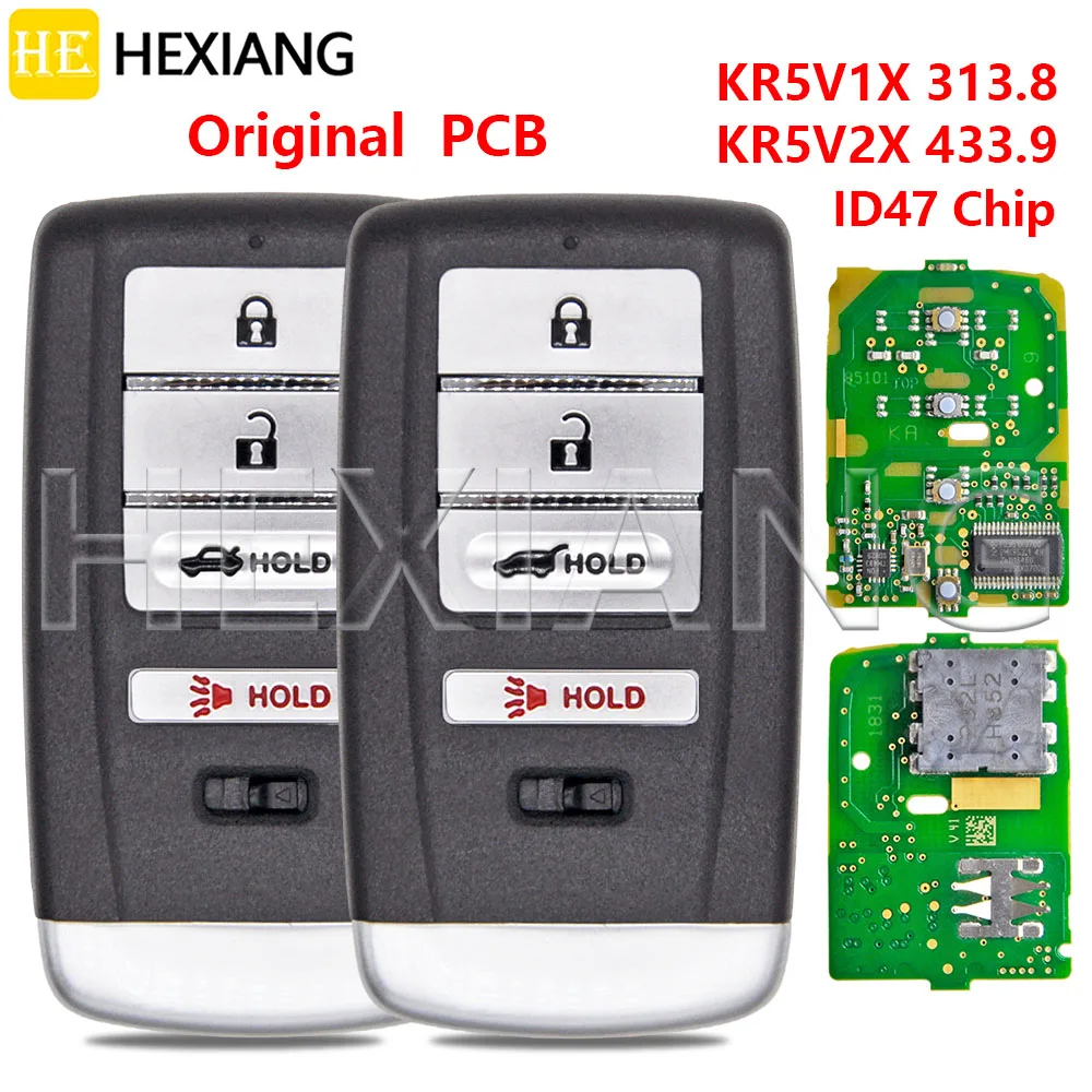 

HE Original PCB KR5V1X 313.8MHz KR5V2X 433.9MHz Keyless Go Car Remote Key For Honda Acura TLX ILX MDX RDX RLX 2015-2020