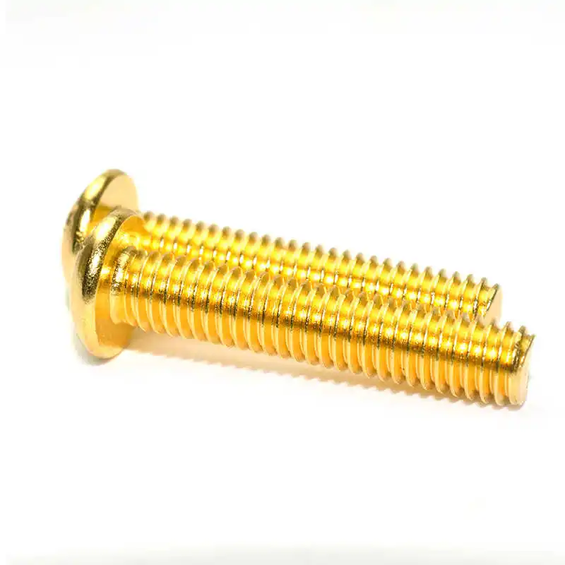 Leijiu M2 M2.5 M3 M4 M5 ISO7380 Güteklasse 12.9 Titan-Goldbeschichtete Halbrundkopf-Sechskantschraube Innensechskantbolzen – Detail 2