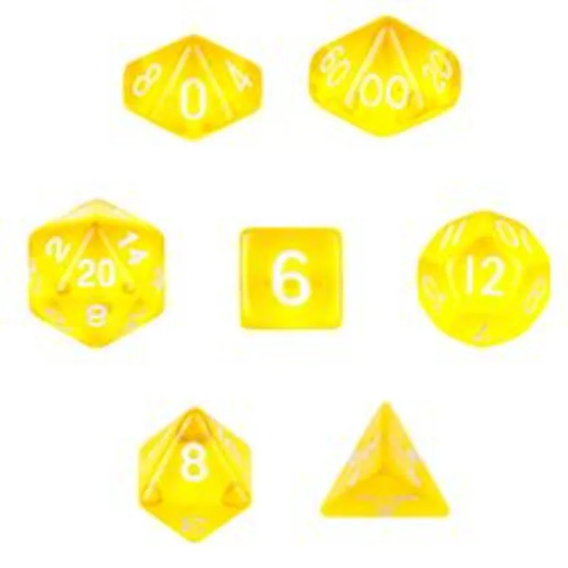 

7 polyhedral dice sets packed in velvet bags for tabletop role-playing games with velvet bag dice accessories