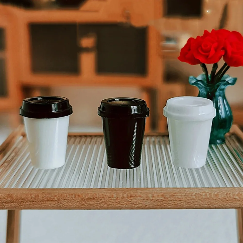 1/12 Scale Dollhouse Mini Resin Empty Coffee Cup, Simulated Drink Model, Doll House Scene Decoration Accessories
