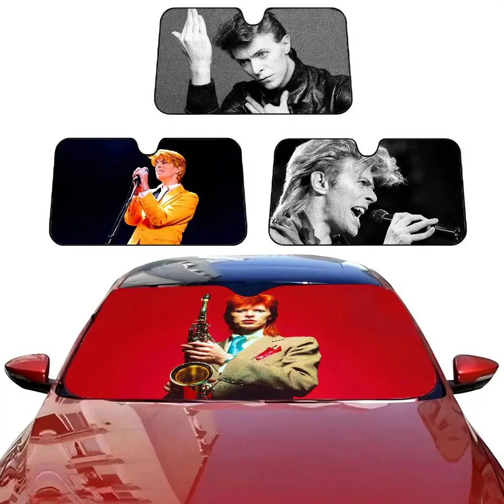 Hot Singer D-David B-Bowie Foldable Front Windshield Sunshade 70x130cm Anime Cartoon Foils Car Sun Visor Sun Shade Protect
