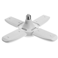 Foldable LED Light Bulb 60 W Deformation Lamp 4 Blades Home Garage E27 Base Energy Saving