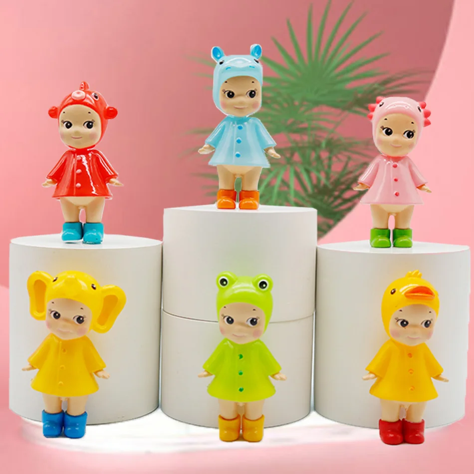 سلسلة I LOVE RAINY DAY - صندوق أعمى قابل للجمع (6 أنماط) لتزيين شاشة الهاتف - هدية غامضة لطيفة لعيد الميلاد والحفلات