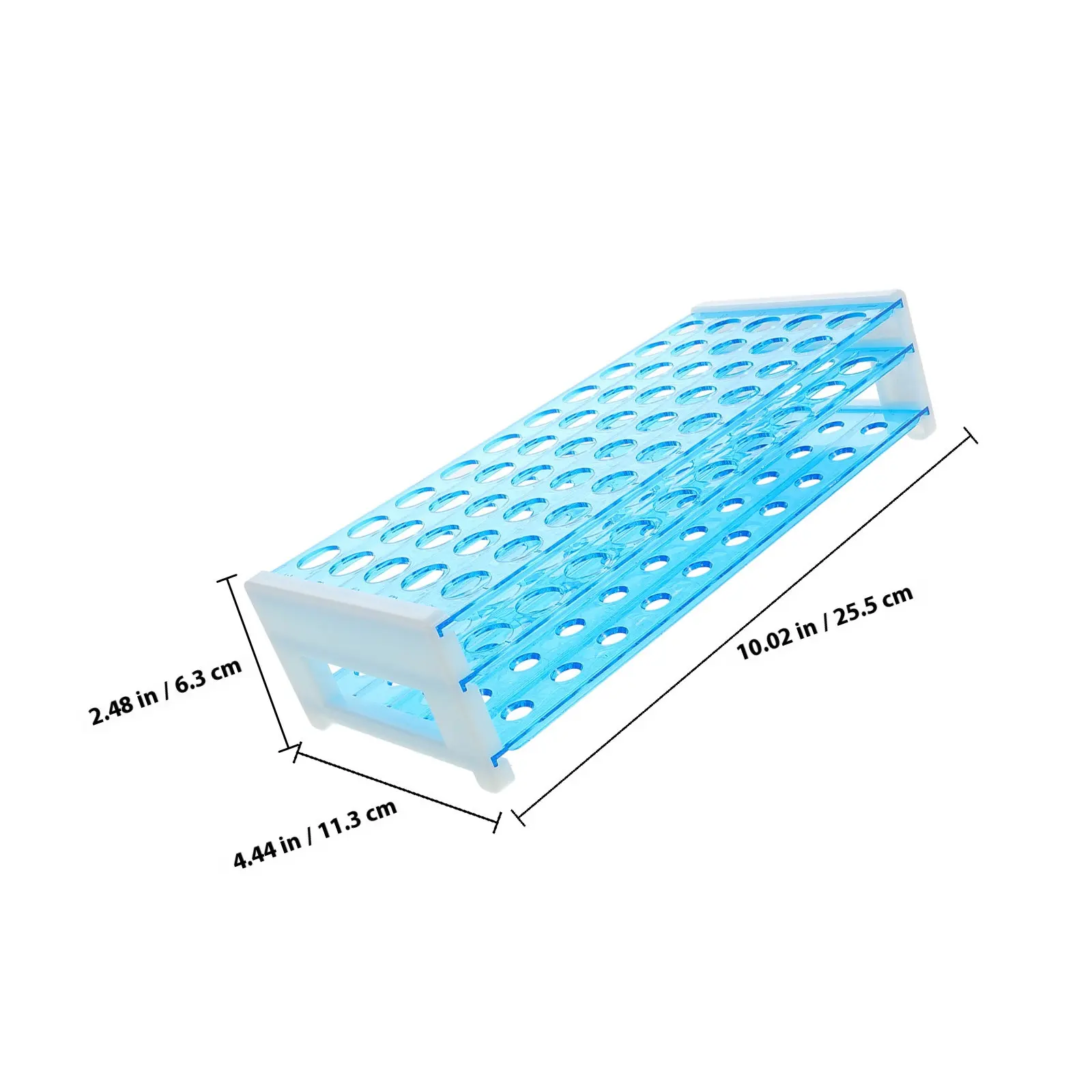 50 Holes Test Tube Rack Lab Accessories Large Capacity Plastic Tube Organizer For Science Experiments Vial Rack Laboratory view 3