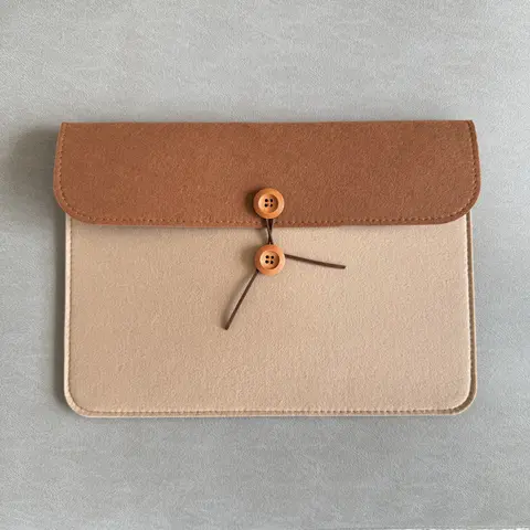 Felt A4 File Bag Archive Bag Rope-wrapped Briefcase Office and Meeting Materials Bag Button-type Storage Bag