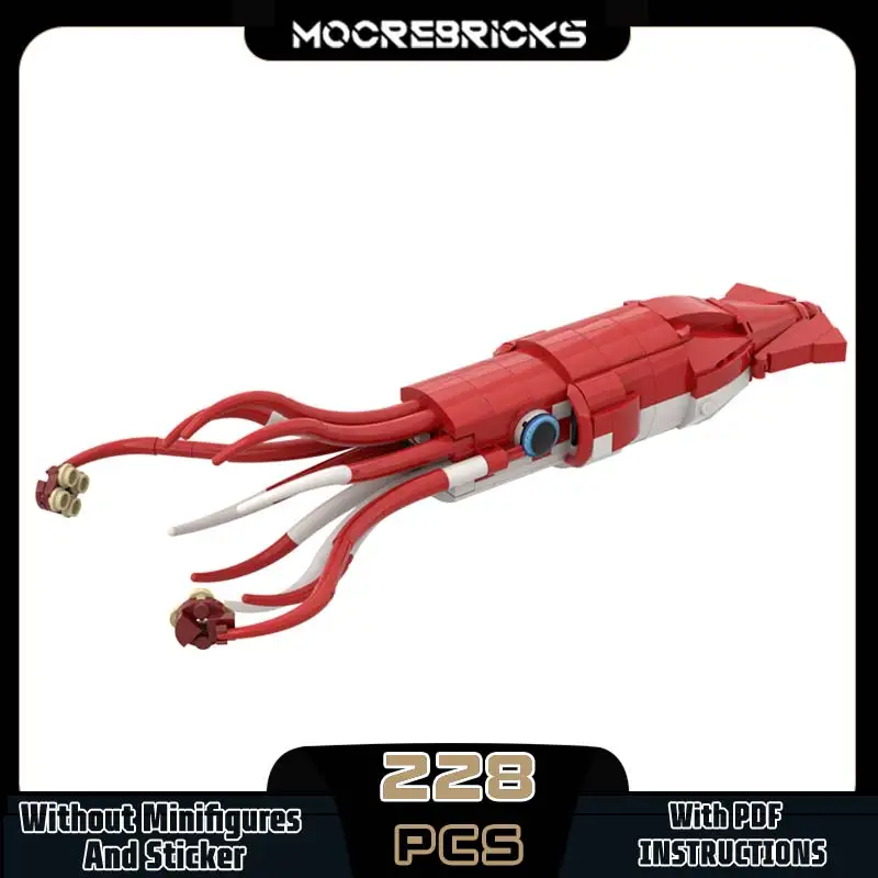 MOC القطب الجنوبي الحياة البحرية نموذج الحبار الضخم الحيوان اللبنات لتقوم بها بنفسك تجميع لغز لعبة الأصالة الطوب هدايا عيد الميلاد