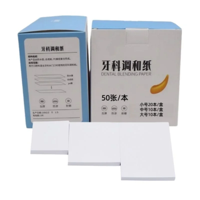 150 Sheets Dental Disposable Mixing Paper Thickening Cement Powder Pad 2 Sides Poly Coated Denture Dentist Laboratory Materials
