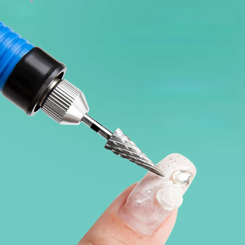 Tip Tungsten Carbid Nail Drill Bits Electric Manicure Drill Accessory Milling Cutters for Nail Gel Polish Remover Nail Art Tools