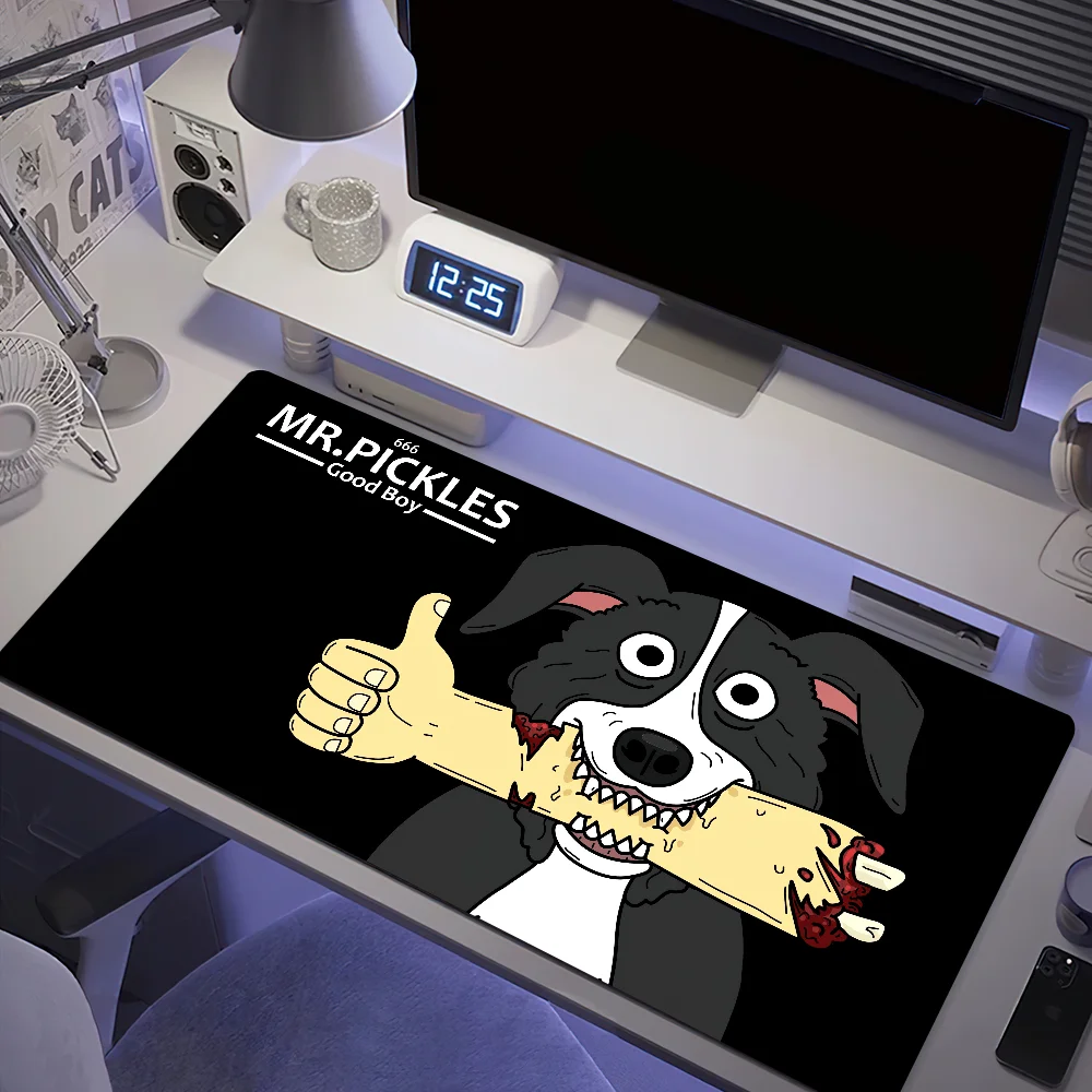 لوحة ماوس Mr P-Pickles كبيرة مكتبية لوحة مفاتيح مريحة للمكتب من المطاط PC غير قابلة للانزلاق ومضادة للتوتر مخصصة للمنزل