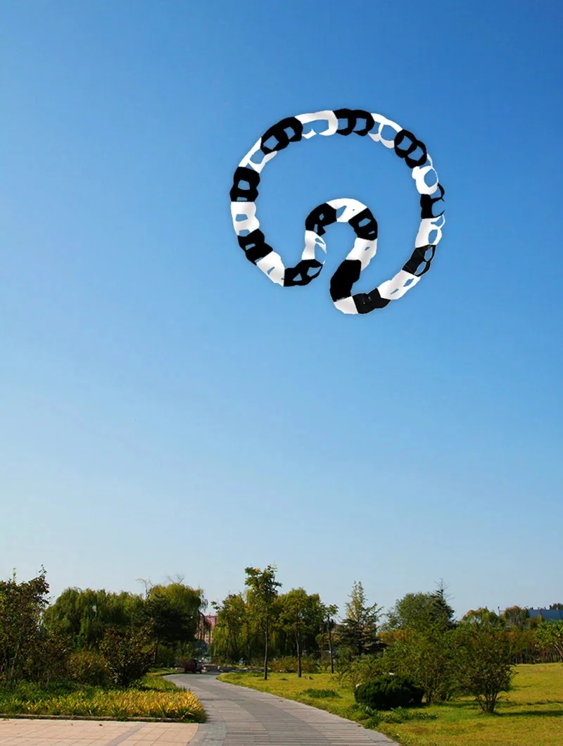 3d kite 96 วงกลมหลุมจี้ kite windsocks soft kite เกมกลางแจ้ง kite surfing spinning top เชือกตัวชี้เลเซอร์สนุก