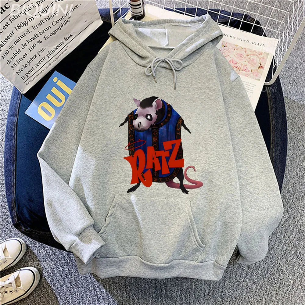 

Freshly Dirty Rodents Hoodie Cartoon Print Hooded Manga Sweatshirt Winter Fleece Clothing Sudaderas Con Capucha Kawaii Hoody