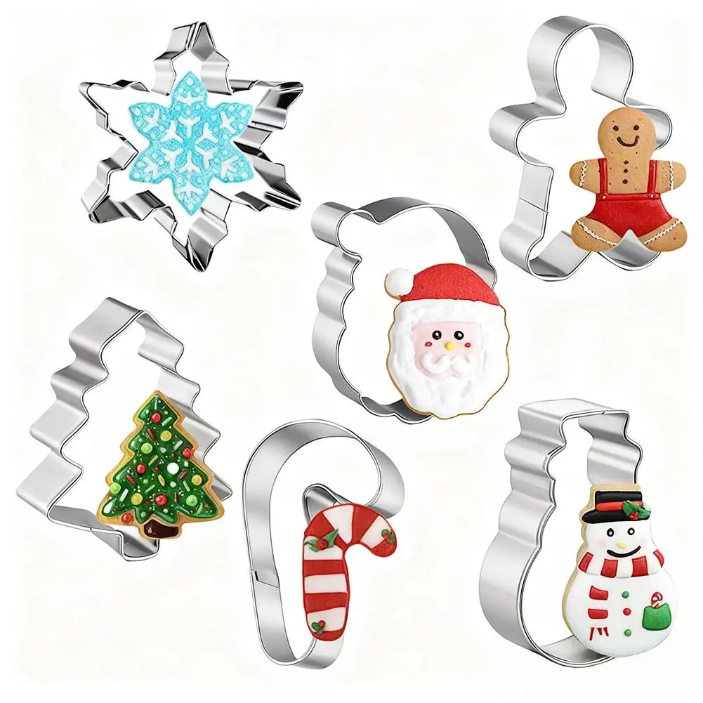 Christmas Cookie Cutter Gingerbread Xmas Tree Mold Christmas Cake Decoration DIY Baking Biscuit Mould Festive Cookie Cutter