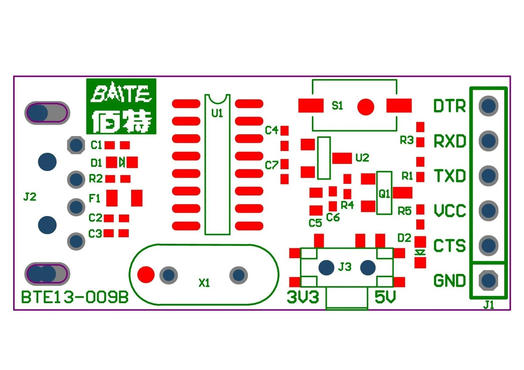 Convertitore da USB a TTL modulo UART CH340G CH340 interruttore 3.3V/5V per chiave di ripristino STC avvio freddo o porta Pro Mini MEGA328/MEGA168 a