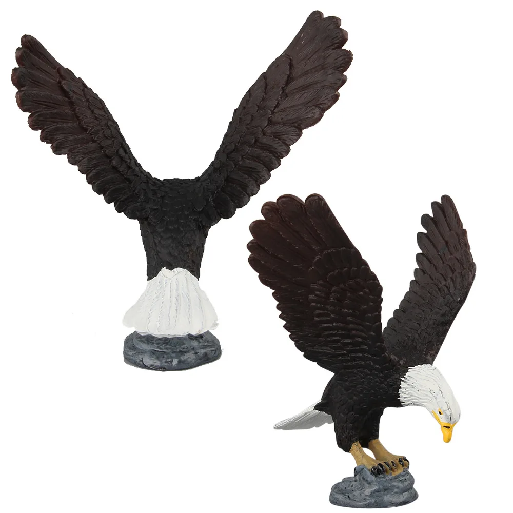 Modelo de animais simulados ornamentos, design criativo, pássaros realistas, figuras de ação, cabeça branca, águia, coruja, decoração, brinquedos para crianças, presente