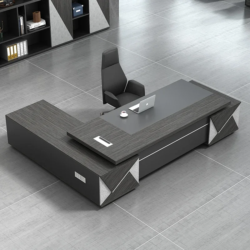Modern Manager Computer Desks With Bookshelf Work Wall Organizer Tables Kids Cheap Desktop Table Executive Desk Office Furniture