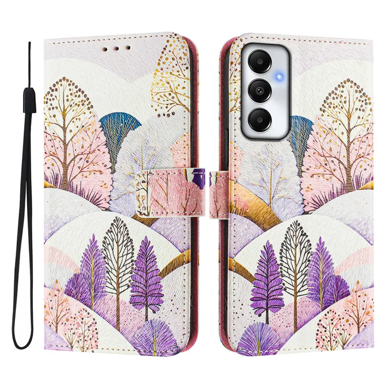 الرجعية زهرة تصميم المحفظة الجلدية حقيبة لهاتف سامسونج غالاكسي A05s F14 4G SM-A057F SM-E145F كوكه المغناطيسي فليب غطاء أكياس الهاتف