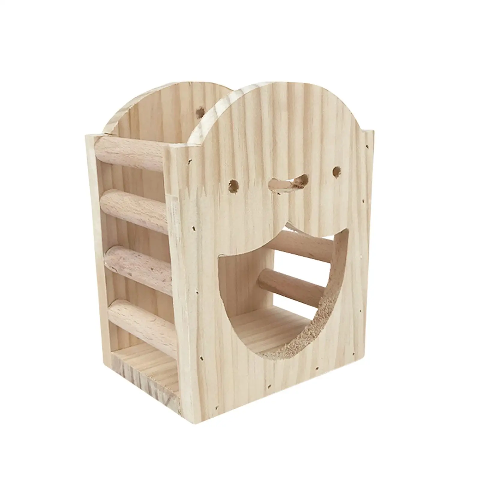 Wooden Hay Rack Food Dispenser Hanging Hay Dispenser Food Feeding Manger Grass Holder Multi Functional for Chinchilla Hamster