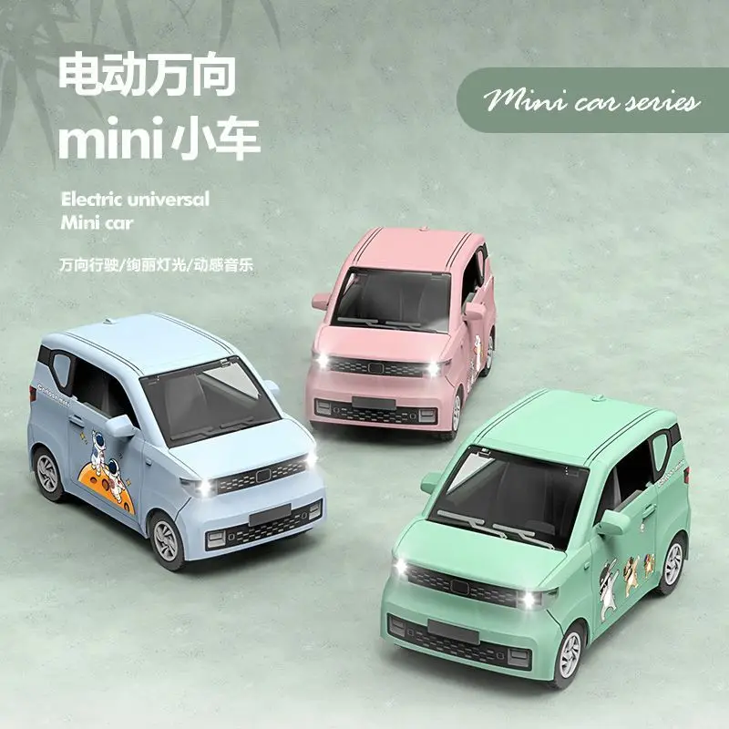 1:18 نموذج صغير سيارة كهربائية عالمية المشي الكرتون سيارة لعبة الإضاءة الموسيقى لعبة كهربائية ديكور هدايا عيد ميلاد الأطفال