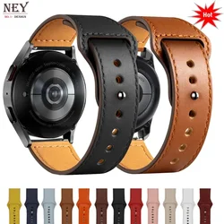 Leather strap For Samsung Galaxy watch 7/FE/6/5/pro/4/Classic/Active 2 20mm 22mm bracelet Huawei GT 4/Amazfit GTS/GTR 4/3/2 Band
