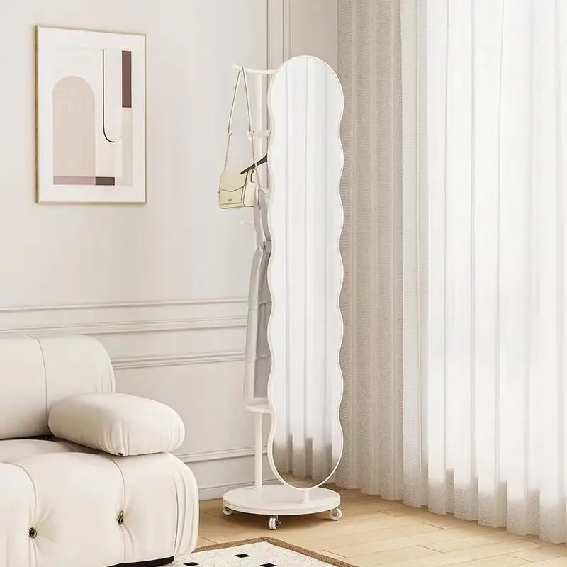 Light luxury floor-to-ceiling rotating full-length mirror household bedroom full-body floor-to-ceiling mirror rotatable vertical
