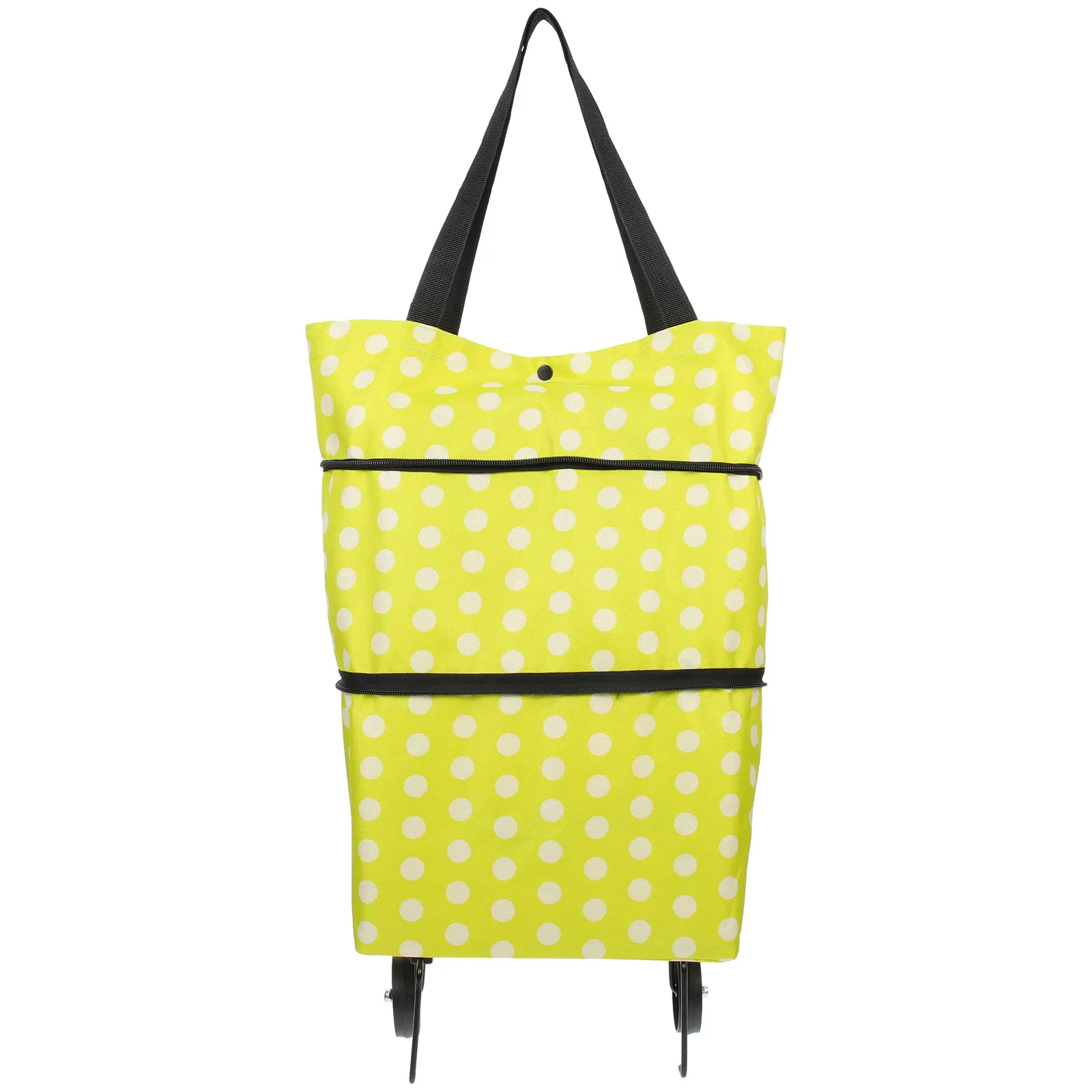 

Folding Shopping Green Dot Foldable Large Foldable Capacity Storage Grocery Bag Large Capacity Grocery