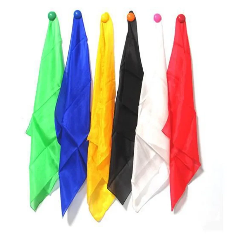 1pc Professional Magician 90*90cm Silk Square Into Ultra-Thin Silk Scarf Magic Tricks Stage Magia Props Accessories Umbrellas