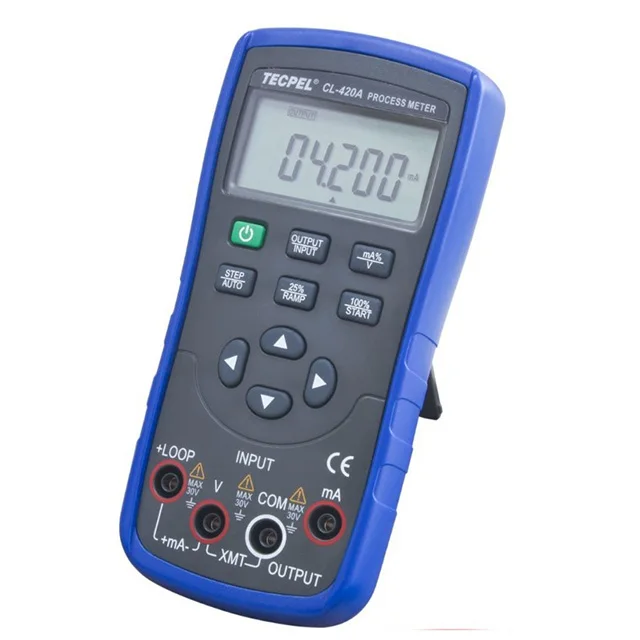 TECPEL CL-420A Digital Handheld 5-Digit Display 9V Battery Powered IEC1010 Certified 4-20mA Process Calibrator 24V DC Voltage