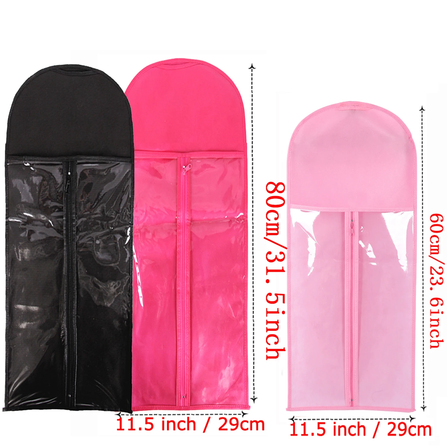 80cm Extra Long Wig Storage Bag & Wig Holder 60cm Wig Bag Wig Storage for Multiple Wigs Storage Bags Hair Extension Storage Bag