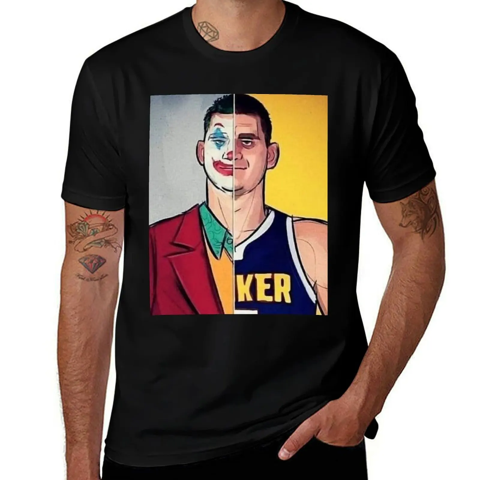 نيكولا جوكيتش MVP دنفر كرة السلة تي شيرت تي شيرت مصمم تي شيرت شخصية تي شيرت للرجل جرافيك تي شيرت كلاسيكي