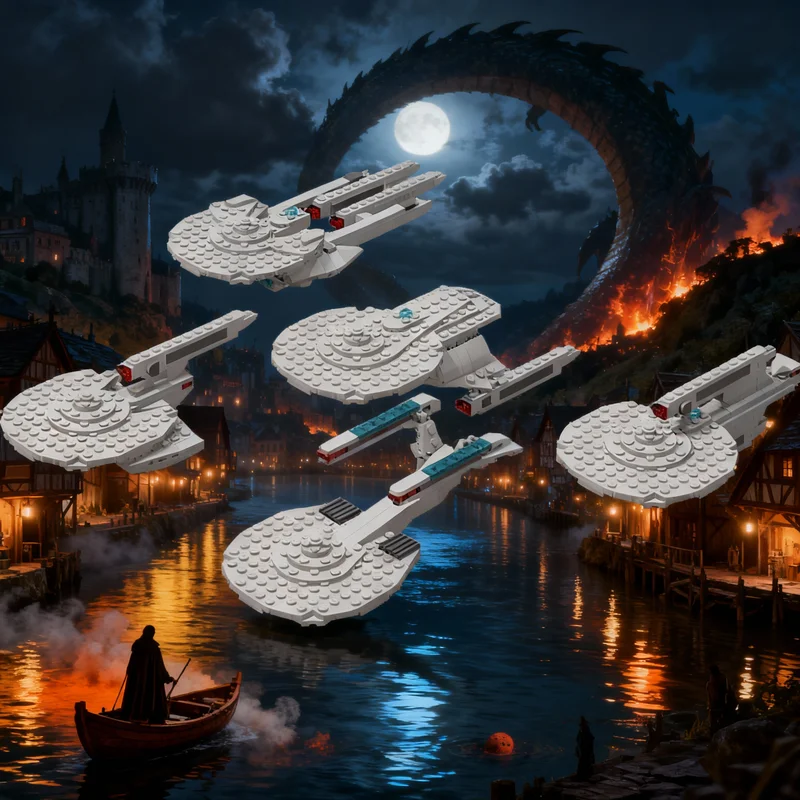 ชุดอัพเดต MOC FASA Sarships 753 ชิ้น ของเล่นตัวต่อแบบจำลองอวกาศ ของขวัญคริสต์มาส ไอเดียสร้างสรรค์ ของเล่นเสริมพัฒนาการ