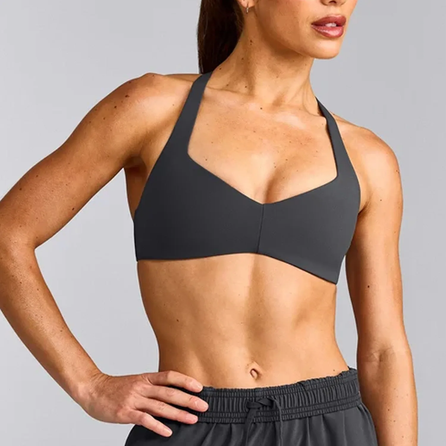 Cross-Border Yoga Pilates Fitness Sports Bra Shock-Proof Deep V Backless Workout Top Sexy Beautiful Design Outdoor Active Wear