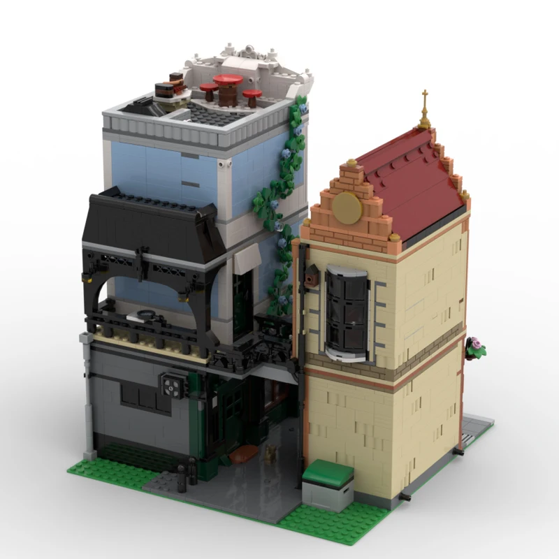 3101 PCS City Engineering Tudor & Apothecary MOC Customize Modular Building Block Educational Simple DIY Boys Assembly Toy Gift