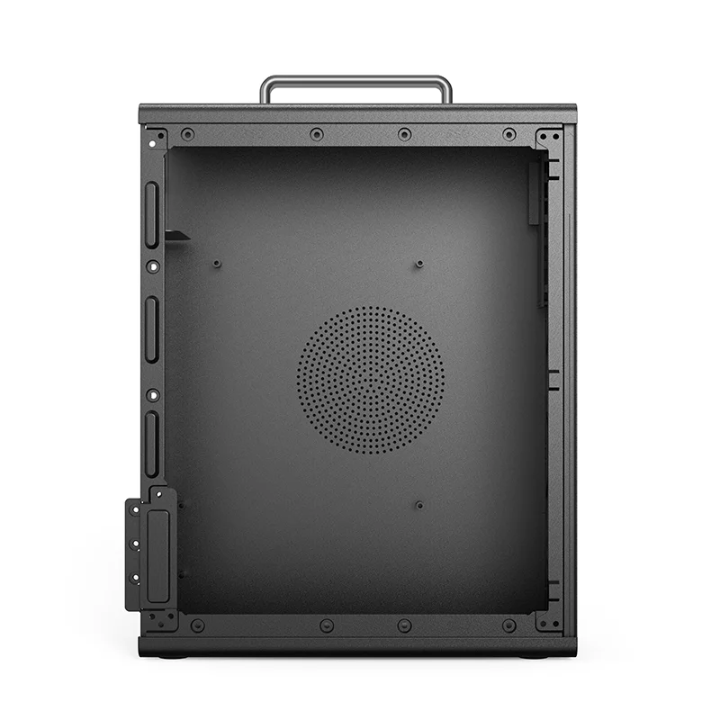8.5L Mini Desktop Chassis - Vertical/Horizontal Stand, Solid Handle, 0.7mm Steel, Front 2x92mm Fans, TFX PSU
