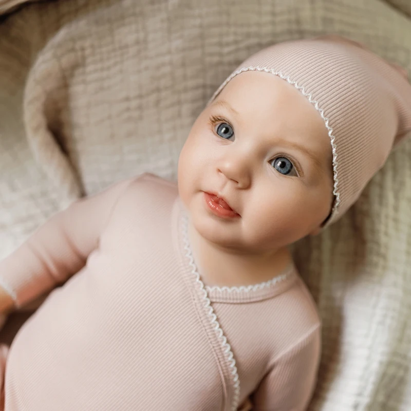 Ali layette SS26 Trimming Ribbed Cotton Family Matching Collection hat  blanket Rompers Sets