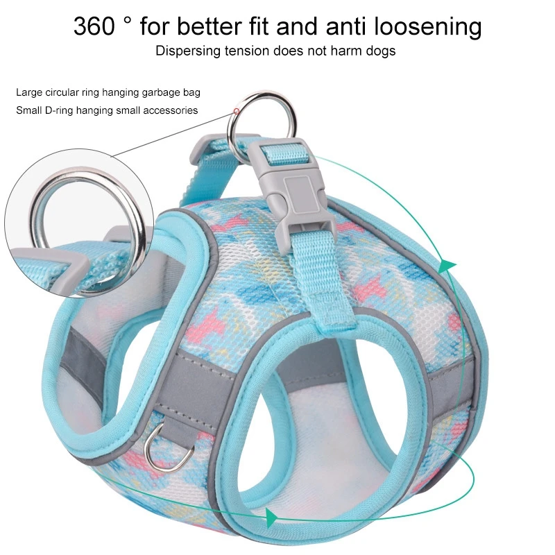 Pet Harness Leash Set For Small Dogs Adjustable Puppy Cat Harness Vest French Bulldog Chihuahua Pug Outdoor Walking Leads Leash