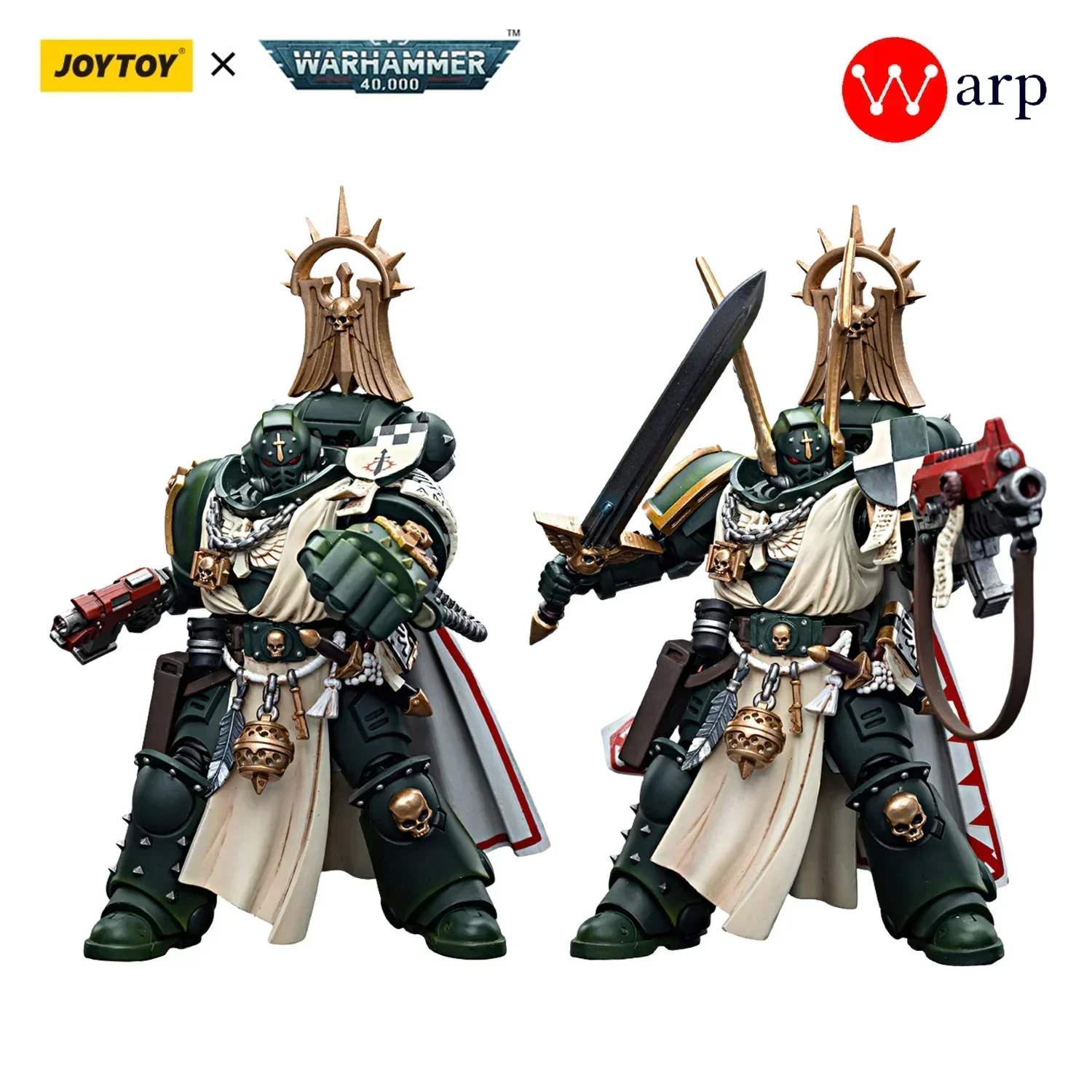 

[В наличии] JOYTOY Warhammer 40k 1/18 Фигурки Dark Angels Master Lazarus с Power Fist Аниме Военная модель для подарка Игрушка