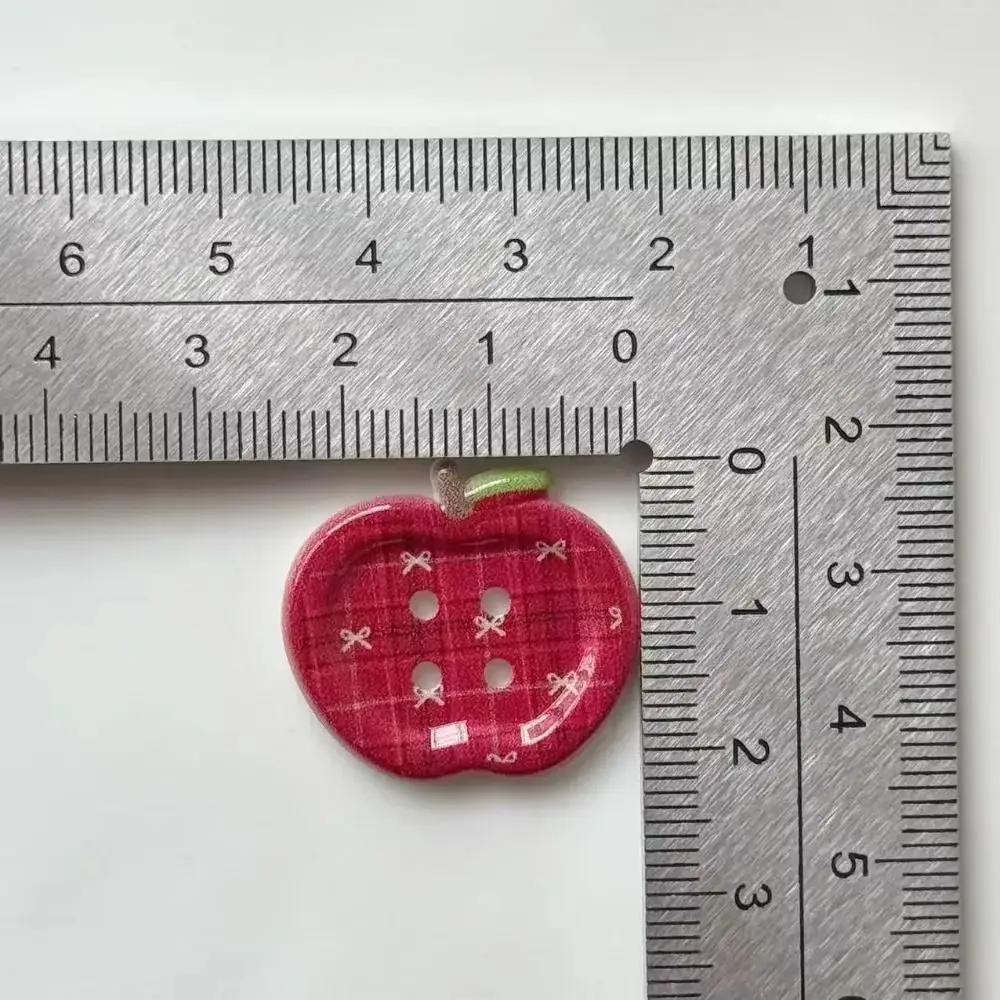 10 個の新しいかわいいボタンヴィンテージ花柄衣服装飾品チェック柄 DIY 人形アクセサリー