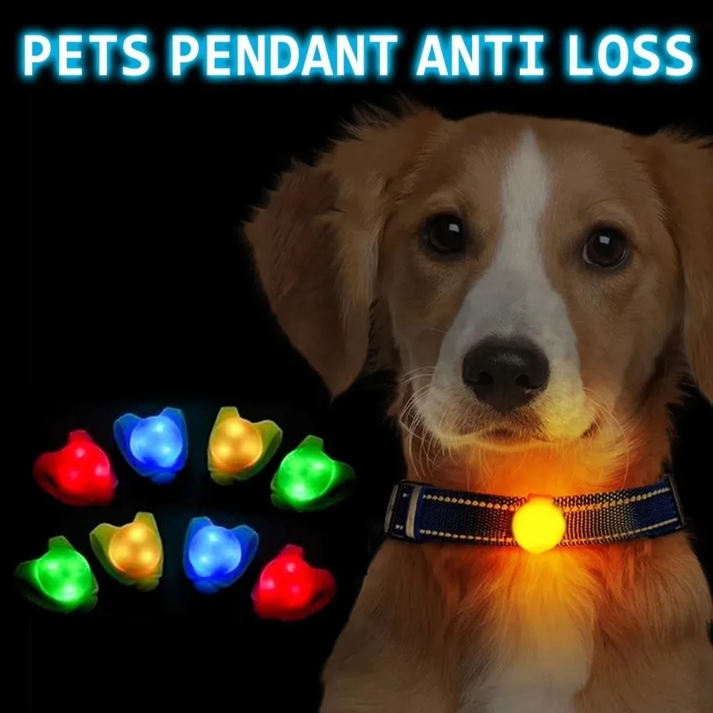 Silicone LED Pet Safety Light Waterproof Anti-Lost Dog Flashing Light High Brightness 3 Light Modes Blinking LED Collar