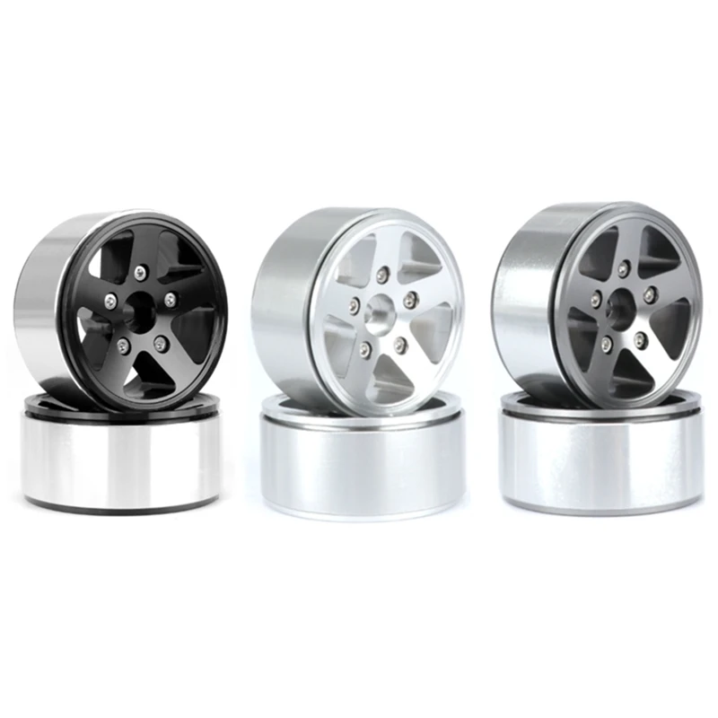 4 قطعة 110 مللي متر معدن 1.9 Beadlock عجلة حافة المطاط الإطارات مجموعة ل 1/10 RC الزاحف سيارة محوري SCX10 Traxxas TRX4 D90 Redcat