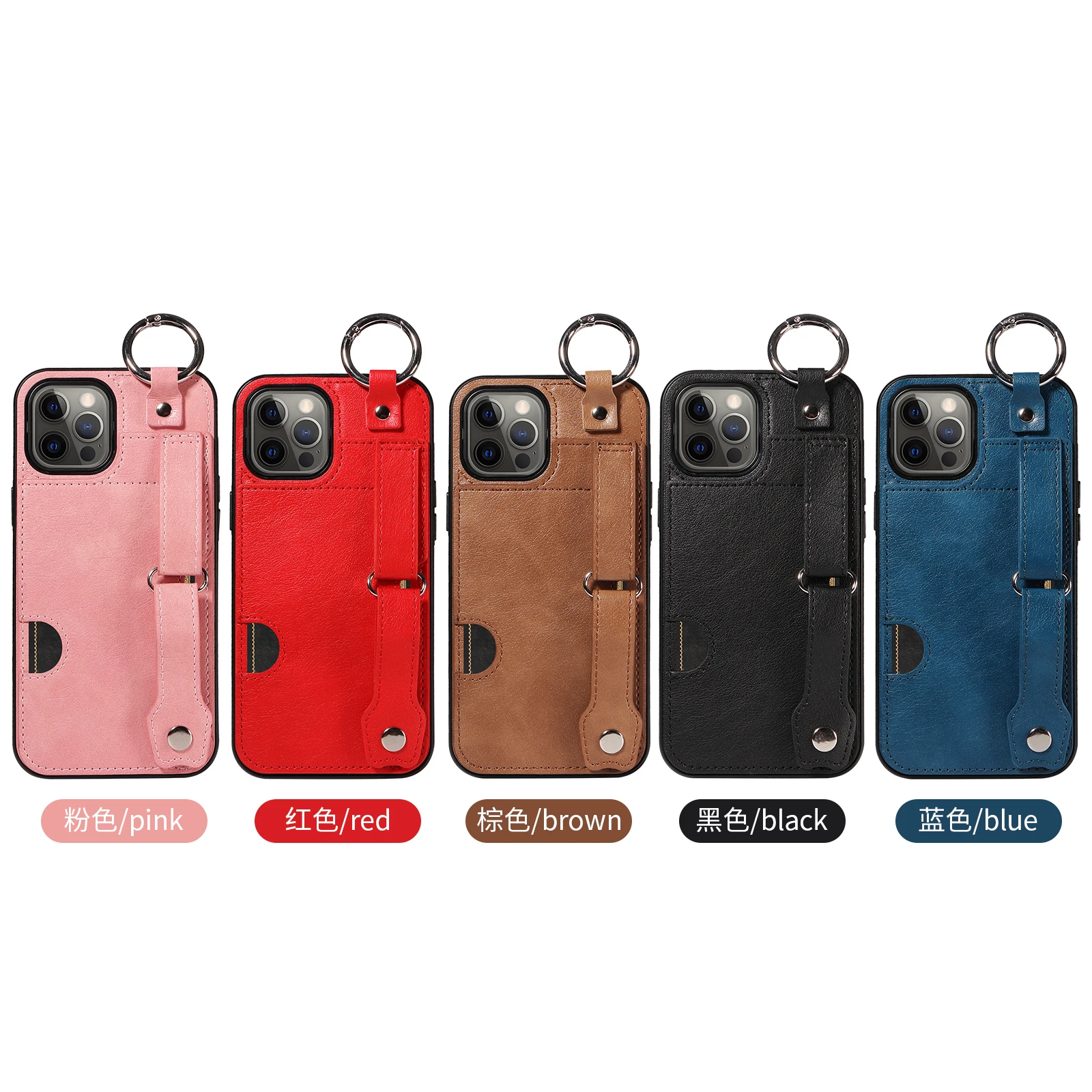 

Phone Case For iPhone 11, iPhone 12, iPhone 13/pro/pro max Comes With Wrist Strap Finger Buckle And Card Slot Multi Functional