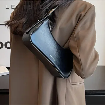LEFTSIDE 여성용 작고 귀여운 겨드랑이 숄더백, 가죽 핸드백 및 지갑, Y2K 실버 레드 핸드백, 2023 트렌드 디자인 